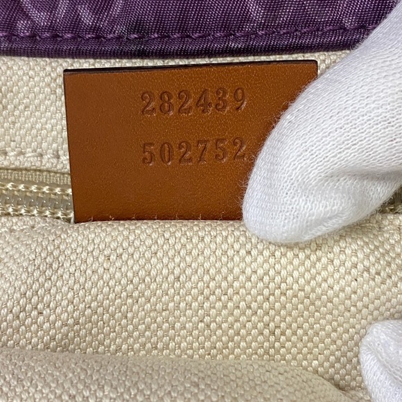 Gucci GG patterned tote bag shoulder laptops Purple - Picture 11 of 11
